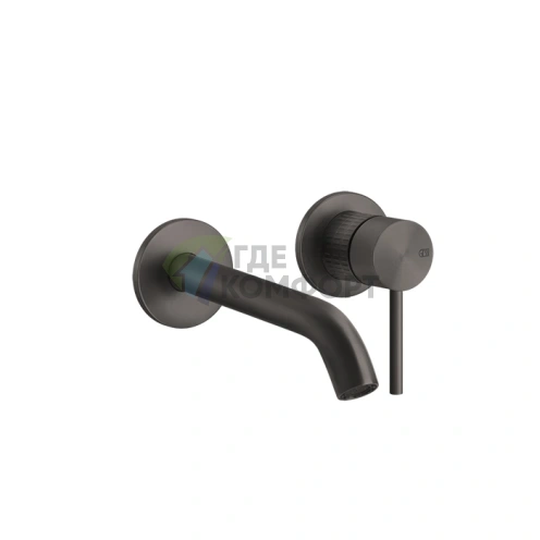 Встраиваемый смеситель GESSI для раковины с изливом, цвет Brushed Black Metal PVD (54283#707) - фото 1