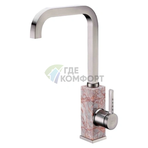 Смеситель Zorg Stone ZR 370 Y rosso nickel для кухни: однорычажный, стиль лофт - фото 1