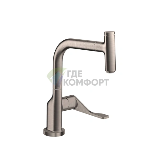 Смеситель AX Citterio для кухни с выдвижным душем в стиле сталь (39861800) - фото 1