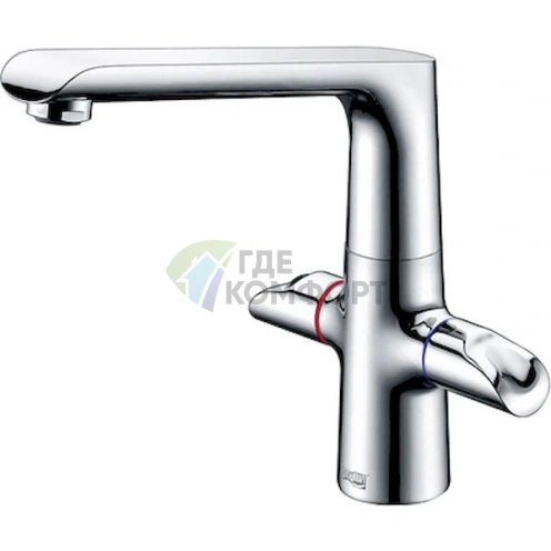 Смеситель Wasserkraft Lossa 1207 для кухни: однорычажный, с высоким изливом и поворотным механизмом - фото 1