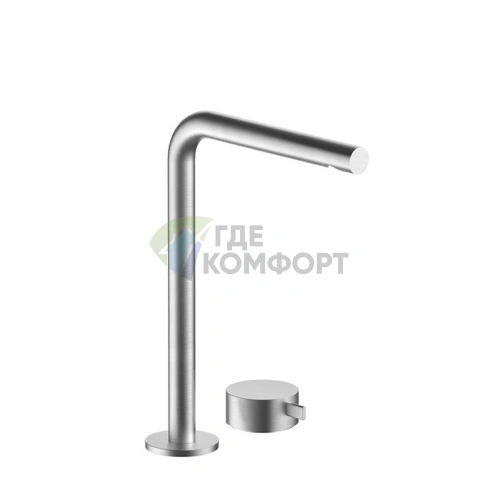 Смеситель для раковины Fantini AF/21 на 2 отверстия, матовая натуральная сталь (27 93 A107WF) - фото 1