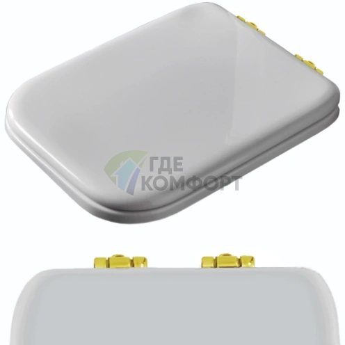 Комплект шарниров микролифт KERASAN Waldorf для сиденья 418701/418740 (золото) (R108A16 - шарниры для 4187 oro) - фото 1