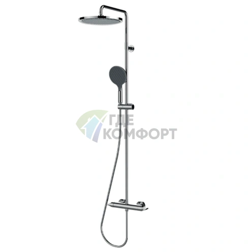 Стойка для душа BOSSINI APICE с термостатом, верхним и ручным душем, хром (L10505.030) - фото 1