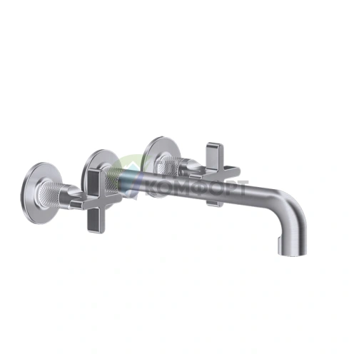 Встраиваемый смеситель GESSI INCOSO для раковины на 3 отверстия, излив 255-235 мм, цвет нержавеющая сталь (finox) (58192#149) - фото 1