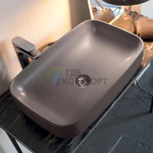 Раковина Kerasan Tribeca Ferro matt 60x38 см, накладная (514389) - фото 1