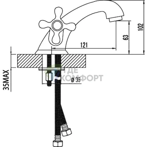 Смеситель Lemark Standard LM2106C для раковины с покрытием хром - фото 4