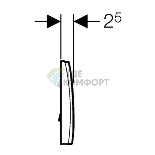 Кнопка смыва Geberit Delta 11 хром - фото 3