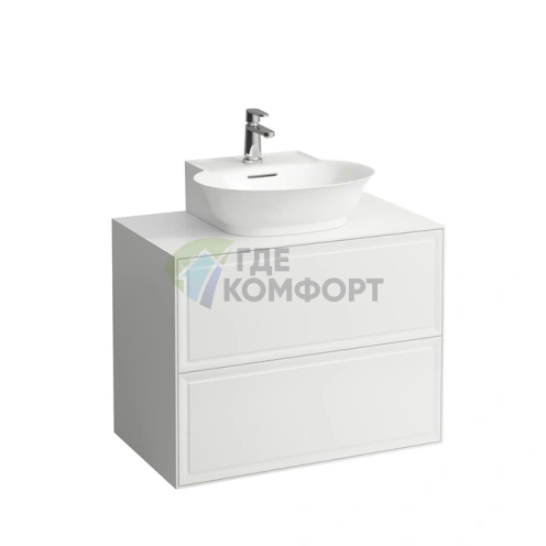 Подвесная тумба Laufen New Classic 780x450x600 мм с 2 ящиками, белая глянцевая (для раковины 816852) (4.0601.4.085.631.1) - фото 1