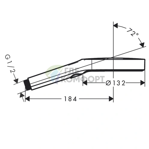 Ручной душ HG Rainfinity 130 мм с технологией 3jet, матовый белый (26865700) - фото 2