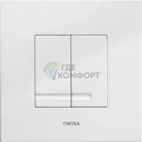 Кнопка смыва Wisa XS Delos DF белая - фото 1