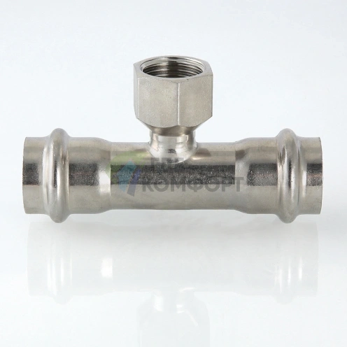 Пресс-тройник с внутренней резьбой 28 х 1/2 х 28 мм из нержавеющей стали VTi.932.I.280428 VALTEC (ВАЛТЕК) - фото 5