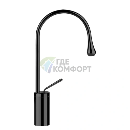 Смеситель для раковины Gessi Goccia высокий, черный (33604#299) - фото 1