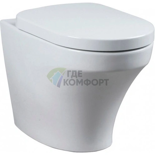 Унитаз приставной Am.Pm Inspire C501438WHV — стильный и компактный (бел.) - фото 1
