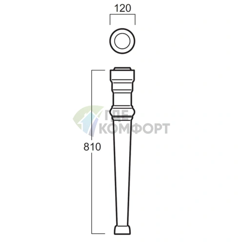 Керамическая ножка для кухни SIMAS Arcade/Londra (1шт) для консолей AR864/AR874, цвет белый - фото 2