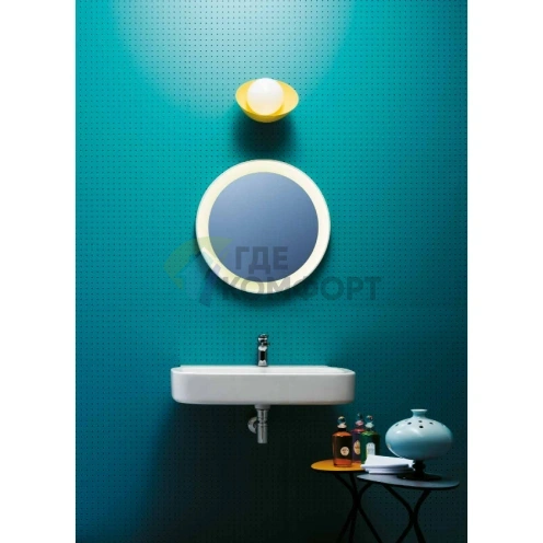 Подвесная раковина AZZURRA GLAZE 75 см с одним отверстием, белая - фото 6