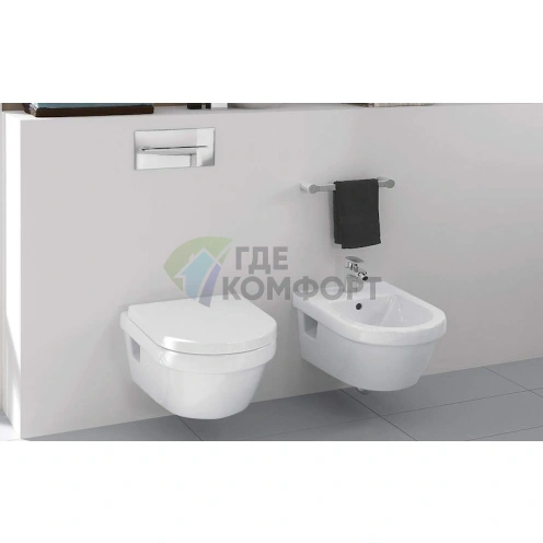Подвесной унитаз Gustavsberg Hygienic Flush безободковый WWC 5G84HR01 - фото 6