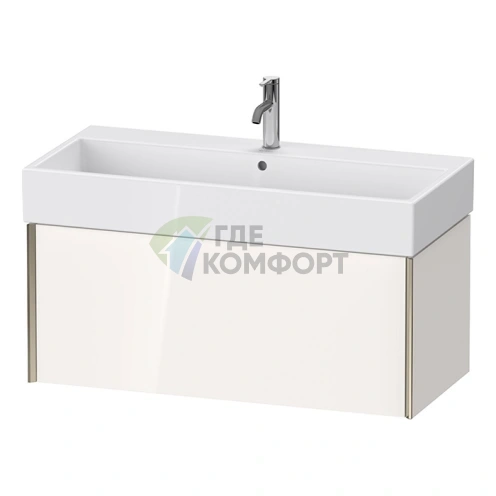 Подвесная тумба Duravit XViu 397x984x454 мм для раковины, белый глянцевый/champagne matt (XV42370B122) - фото 1