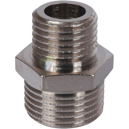 Ниппель НН переxодной 3/8x1/4 никелированный Stout - фото 2