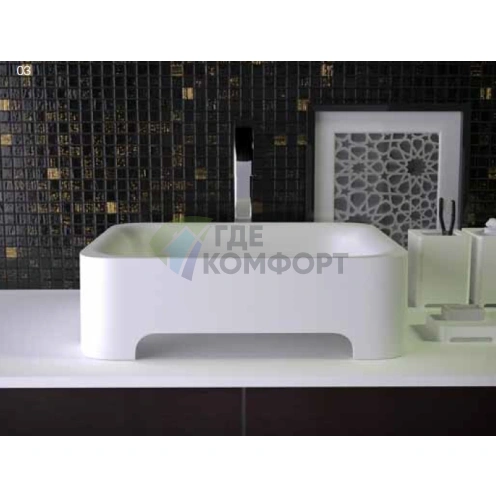 Накладная раковина KNIEF Feel 50x40 см без отверстия, белая матовая - фото 1