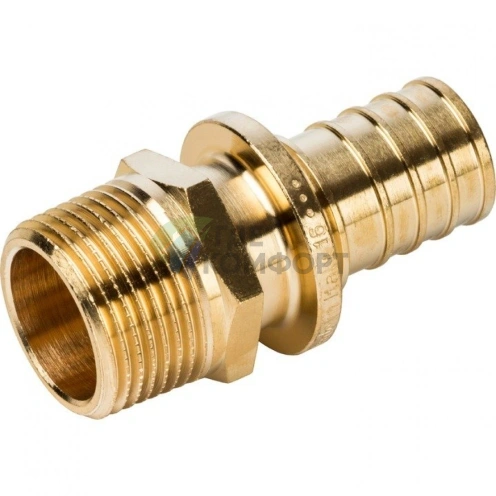 Переходник для труб из сшитого полиэтилена STOUT с наружной резьбой НР 25 x R 3/4 аксиальный - фото 12