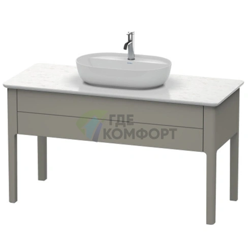 База напольная Duravit Luv с выдвижным ящиком, каменно-серый шелковисто-матовый (LU956109292) - фото 1