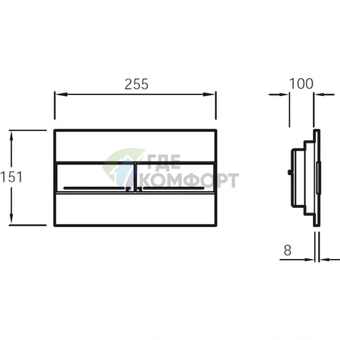Кнопка смыва для унитаза Jacob Delafon E4316-00 белая - фото 5