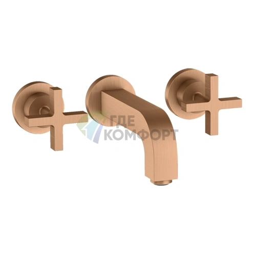 Смеситель для раковины AX Citterio в элегантном цвете шлифованная бронза (39313140) - фото 1