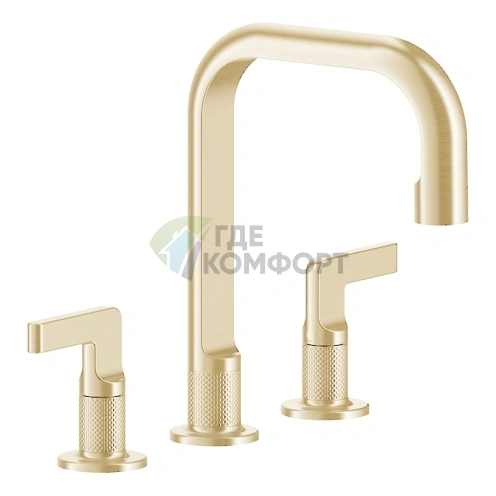 Смеситель GESSI INCISO для раковины на 3 отверстия, золото (58013#246) - фото 1