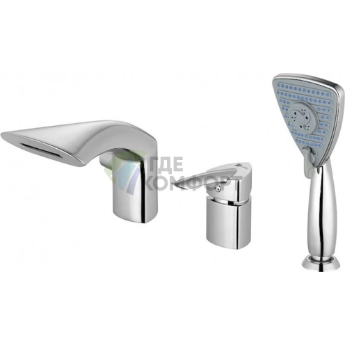 Смеситель Lemark Mars LM3545C для настенного монтажа на борт ванны - фото 1