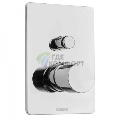 Смеситель для душа Bossini Oki встраиваемый с настенной накладкой, хром (Z00006.030) - фото 1