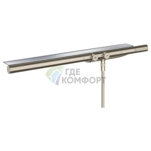 Настенный термостат для ванны AX Showers с полкой и 2 выходами, шлифованный никель (45440820) - фото 1