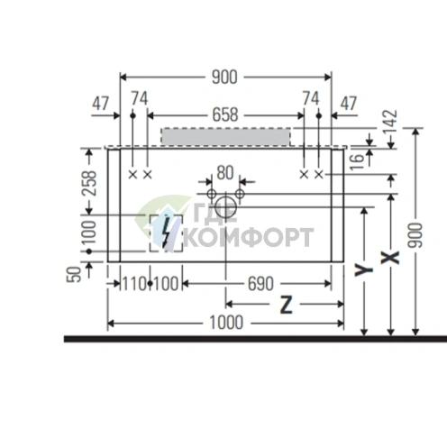 Подвесная тумба Duravit Happy D.2 Plus с 2 ящиками, белая глянцевая (HP496102222) - фото 2