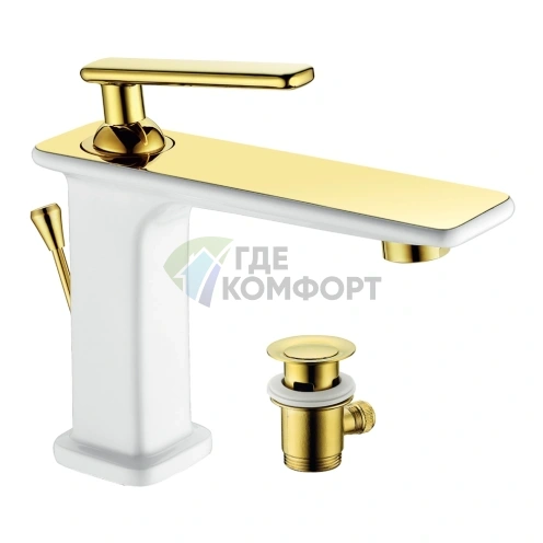 Смеситель для раковины Lemark Mista LM6406WG белый глянцевый - фото 2