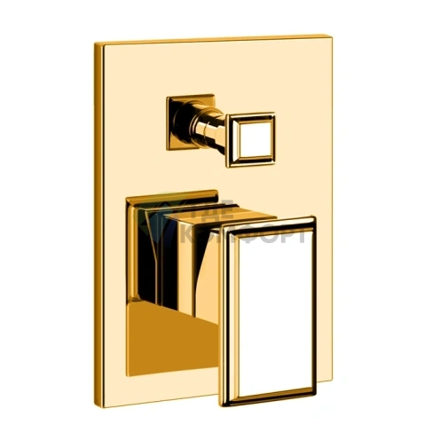Gessi Eleganza — Встраиваемый Смеситель с Автопереключением Ванна/Душ в Золоте (46079#080) - фото 1
