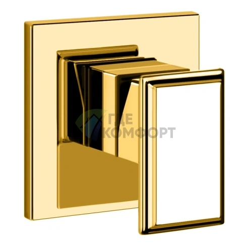 Gessi Eleganza — Однорычажный встраиваемый смеситель для раковины в золотом цвете (46106#080) - фото 1