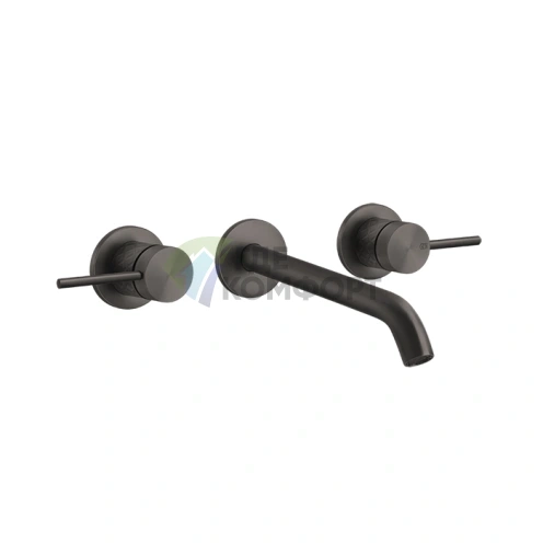 Встраиваемый смеситель для раковины GESSI 316 с изливом 200-180 мм, цвет brushed black metal PVD (54194#707) - фото 1