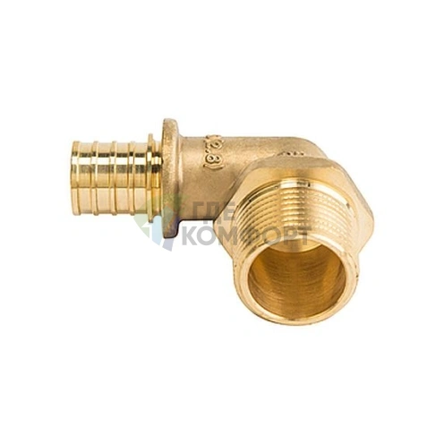 Stout Угольник-переходник с наружной резьбой 20xR 1/2 для труб из сшитого полиэтилена аксиальный - фото 2