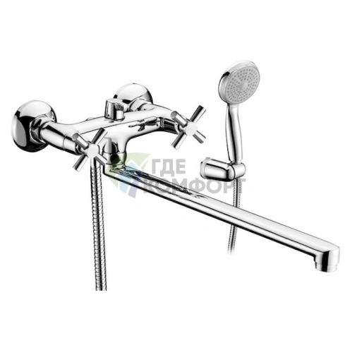 Стильный универсальный смеситель Lemark Neo LM2212C для ванны и умывальника фото 1