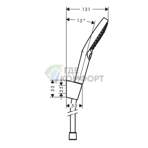 Душевой набор HG Raindance Select E с 4 режимами и полной комплектацией (26721400) - фото 2