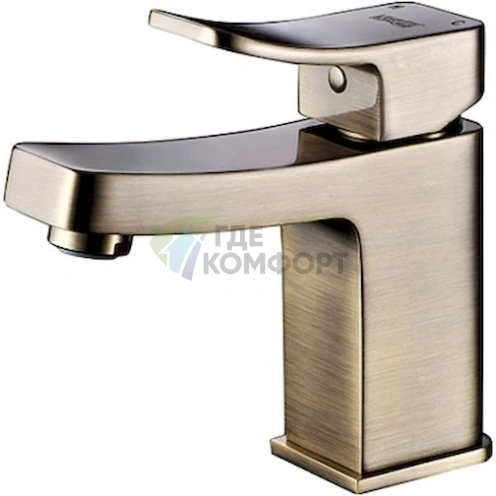 Смеситель для раковины Wasserkraft Exter 1603 в элегантном цвете «светлая бронза» - фото 1