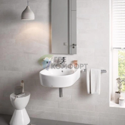 Раковина TOTO NC подвесная 510x520x177 мм с 1 отв с декором CeFiONtect цвет белый - фото 1
