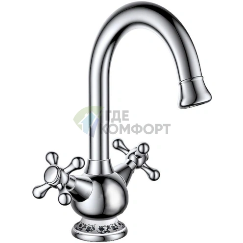 Смеситель для кухни D K Hercules Hessen DA1422441: прочность нержавеющей стали и высокий излив - фото 1