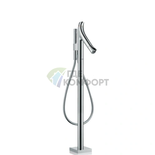 Термостатический напольный смеситель для ванны AX Starck Organic с ручным душем (хром) (12016000) - фото 1