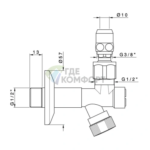Подводка воды для смесителя Nicolazzi Complementi в цвете тёмная бронза (5570DBcoppia) - фото 2