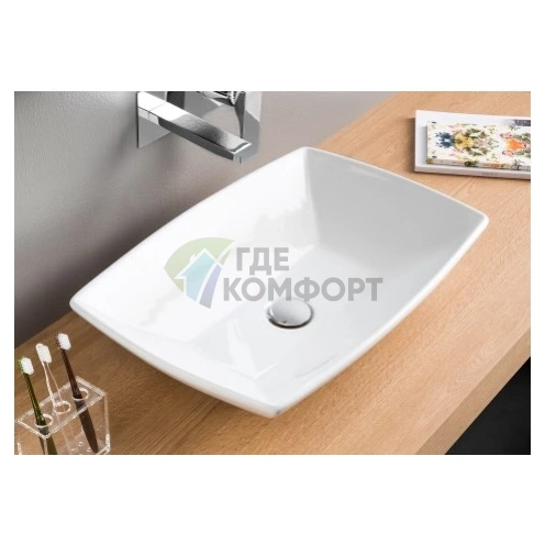 Накладная раковина Artceram JAZZ 60x40 см без отверстий, белая (JZL002 01 00) - фото 1