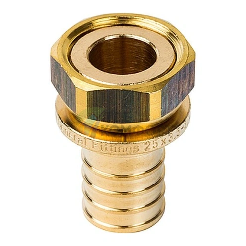 Переходник для труб из сшитого полиэтилена STOUT с накидной гайкой НГ 25xG 3/4 аксиальный - фото 1