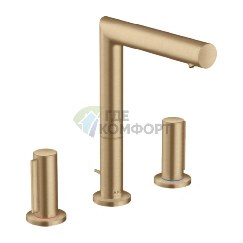Смеситель для раковины AX Uno 200B на 3 отверстия, цвет «шлифованная бронза» (45133140) - фото 1
