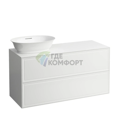 Подвесная тумба Laufen New Classic белая глянцевая 1180x450x600 мм с 2 ящиками для моек 812852, 812853 (4.0608.3.085.631.1) - фото 1