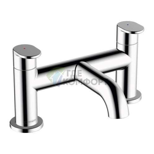 Смеситель для ванны Hansgrohe Vernis Blend на два отверстия, излив 110 мм, хром (71442000) - фото 1
