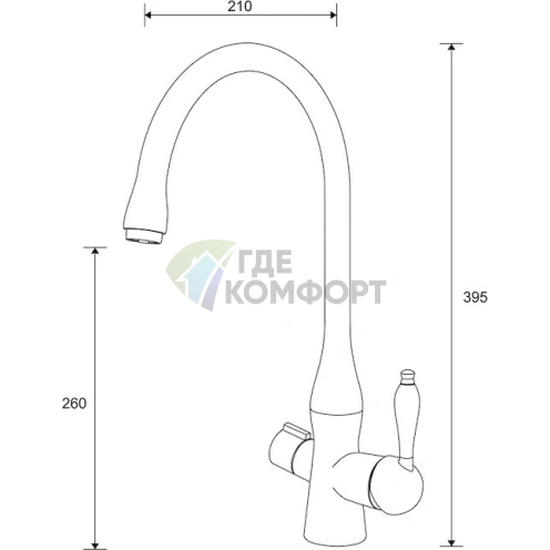 Смеситель для кухни Zorg ZR 339 YF - фото 2